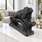 Leguan Ornament - Schwarz gedruckt Wohnzimmer