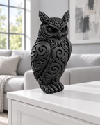 Eule Ornament - Schwarz gedruckt Wohnzimmer