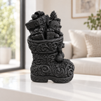 Nikolausstiefel Ornament - Schwarz gedruckt Wohnzimmer