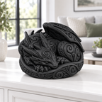 Schlafender Drache Ornament - Schwarz gedruckt Wohnzimmer