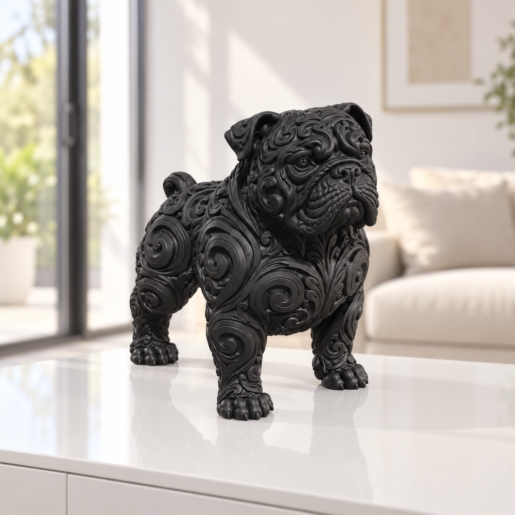 Staffordshire-Bullterrier Ornament - Schwarz gedruckt Wohnzimmer