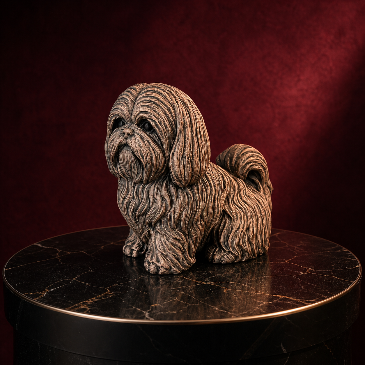 Shih Tzu – detailreiche Hundefigur mit langem Fell | Geschenk für Hundefans | Made in Germany Fehn-factory.de