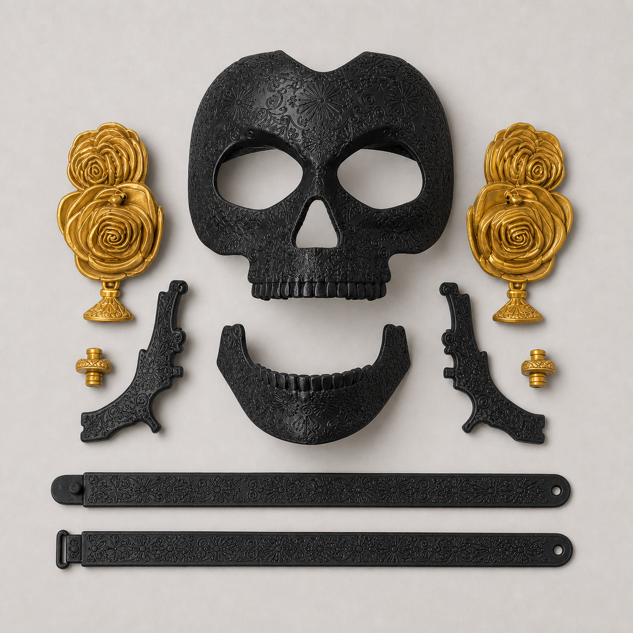 Catrina Totenkopfmaske – beweglicher Kiefer FehnFactory