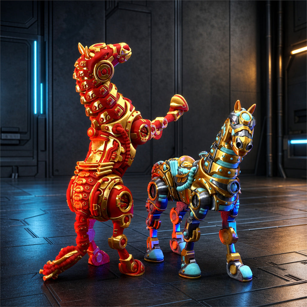 Cyber Horse & Unicorn – bewegliche Flexi-Pferdefigur FehnFactory