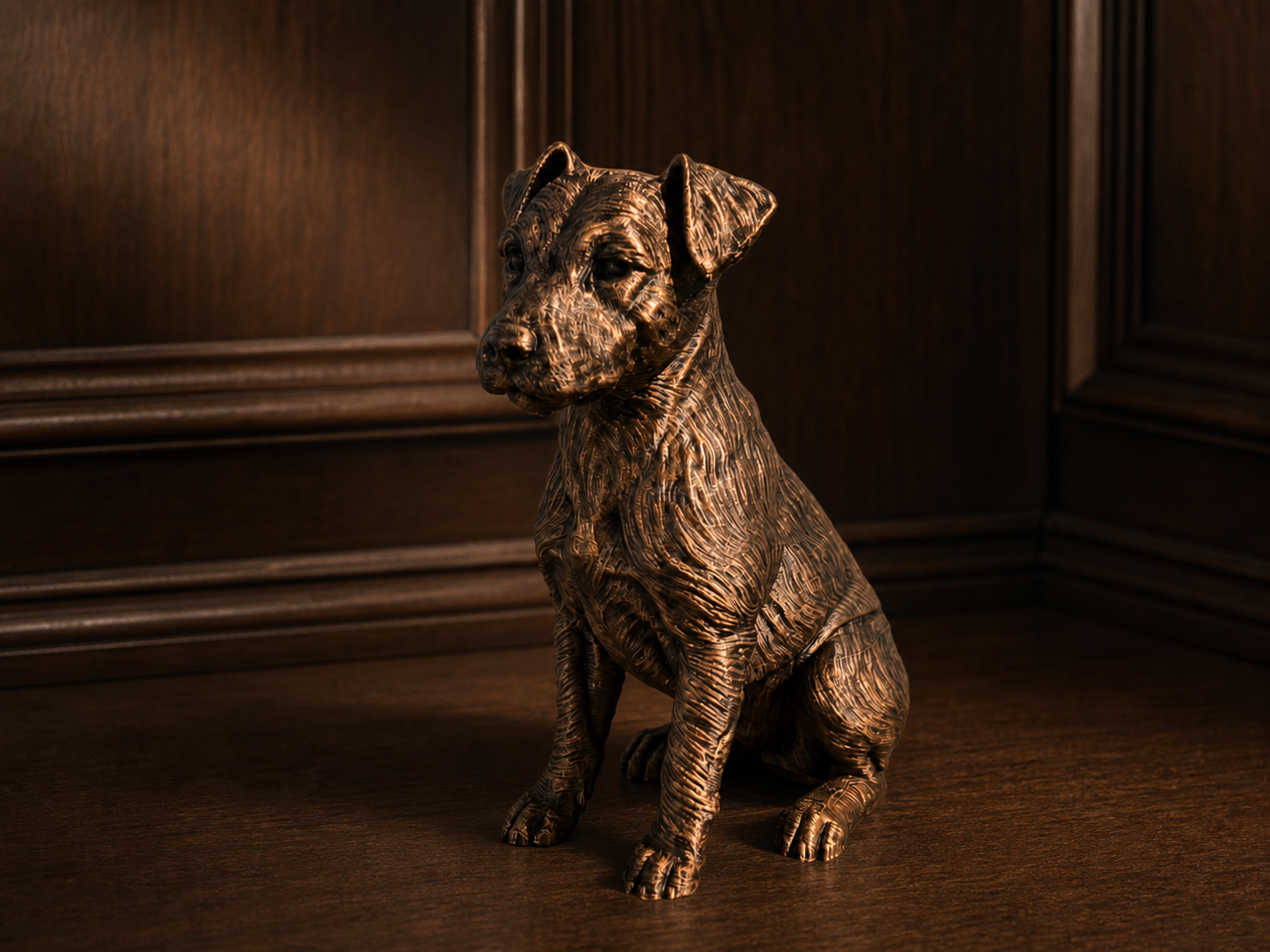Jack Russell Terrier Figur sitzend – Hundefigur für innen | Geschenk für Terrierfans | Made in Germany Fehn-factory.de