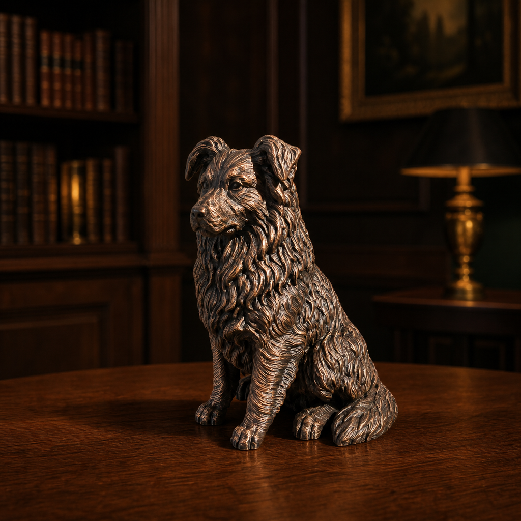 Australian Shepherd Hundefigur sitzend – Aussie-Deko für innen | Geschenk für Hundefans | Made in Germany Fehn-factory.de