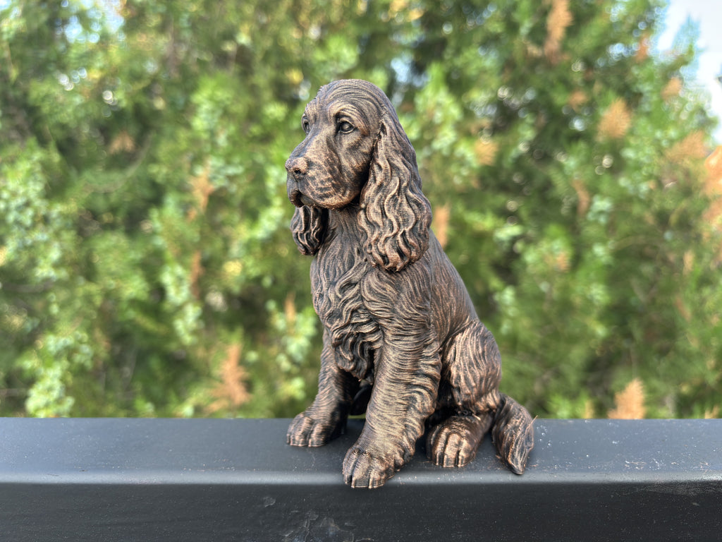 Cocker Spaniel – detailreiche sitzende Hundefigur | Geschenk für Spaniel-Fans | Made in Germany Fehn-factory.de