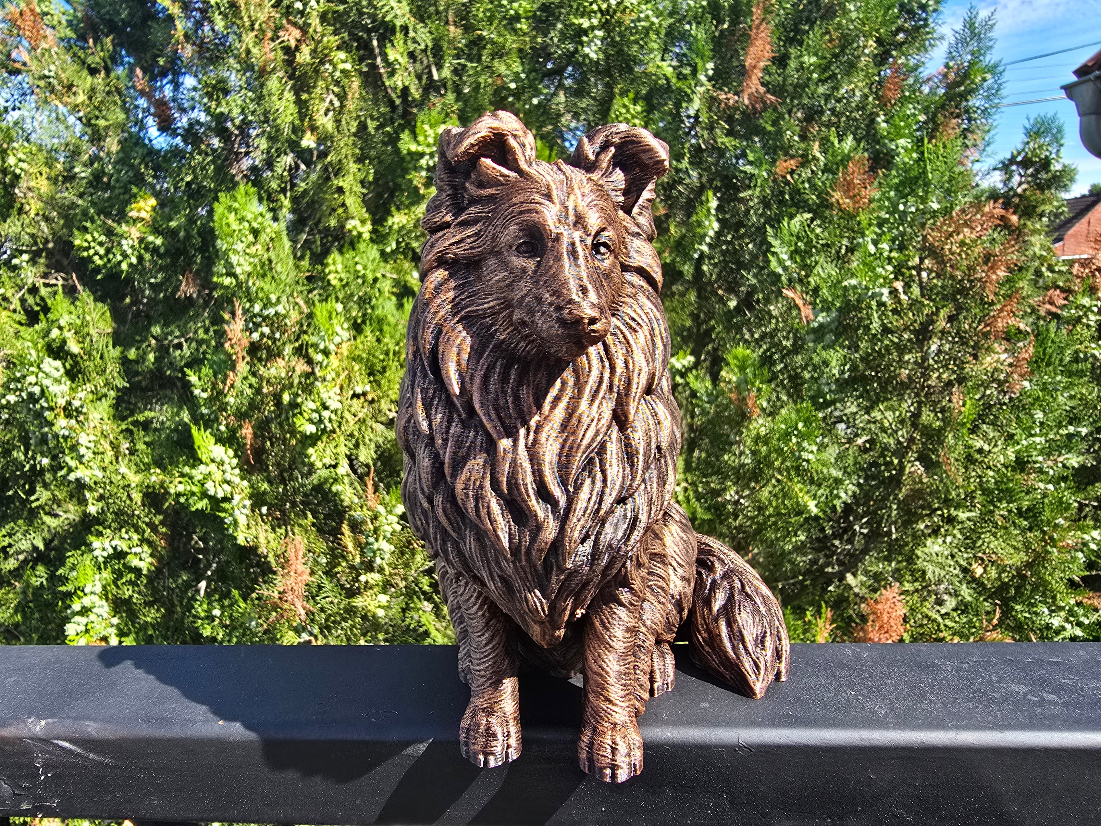 Shetland Sheepdog – detailreiche Sitzfigur mit Langhaar | PLA-3D-Druck | Made in Germany Fehn-factory.de