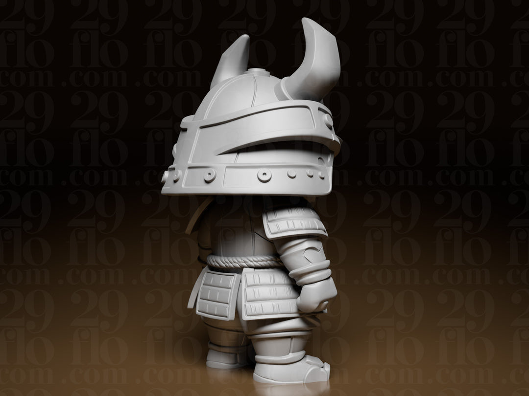 Mini-Samurai-Figur – Gehörnter Kabuto-Helm FehnFactory
