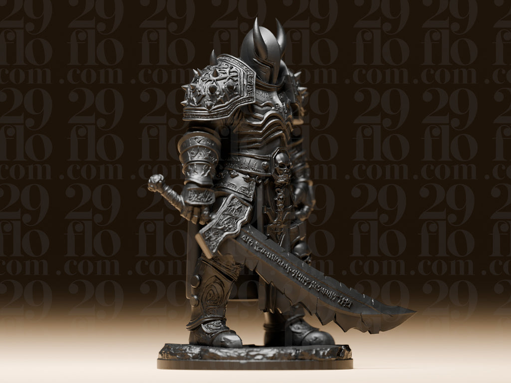 Monster-Kriegerskulptur – Gehörnter Dark Fantasy Ritter FehnFactory