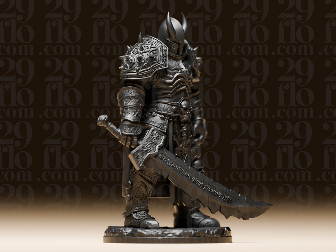 Monster-Kriegerskulptur – Gehörnter Dark Fantasy Ritter FehnFactory