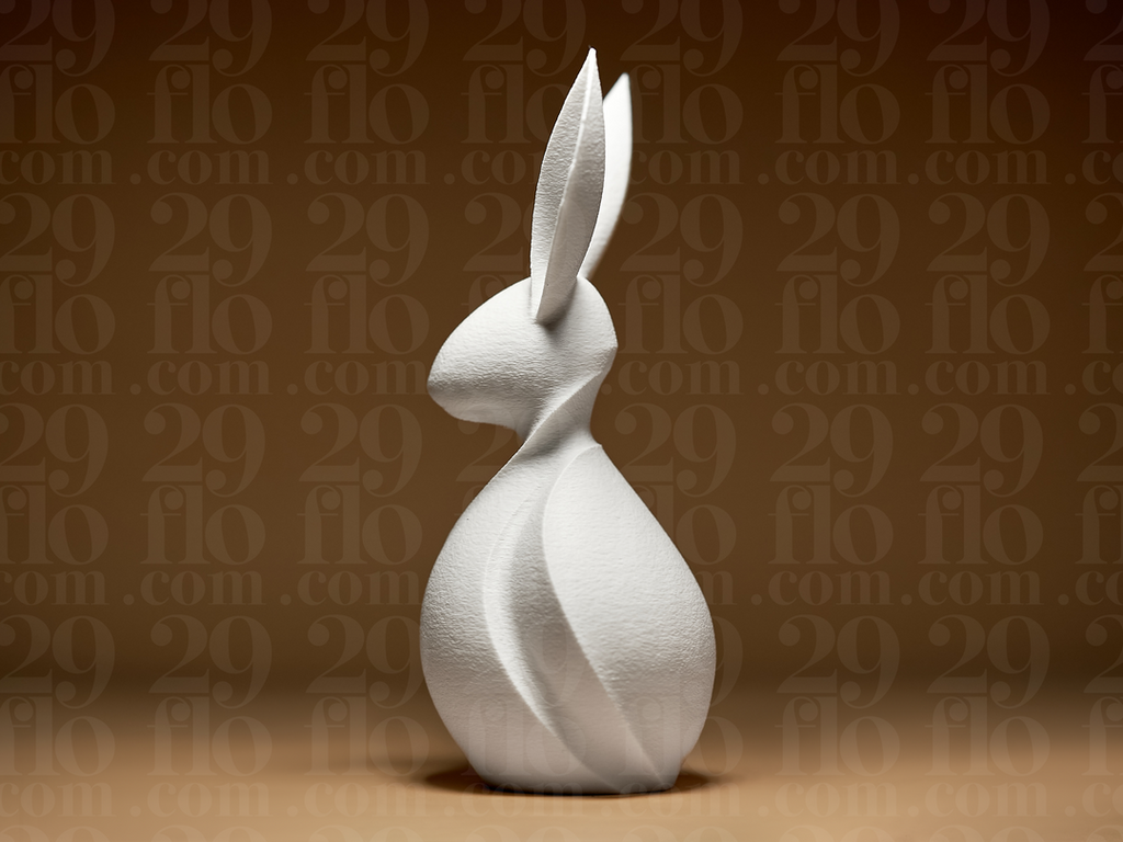 Moderne Hasenfigur – Minimalistische Skulptur FehnFactory