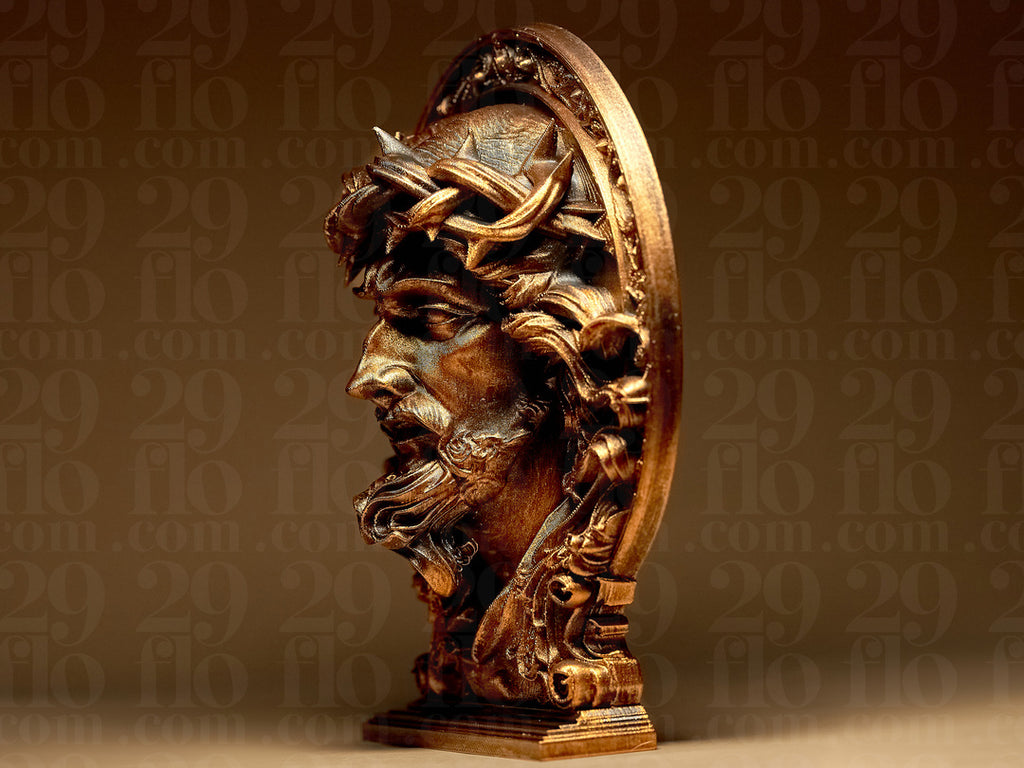 Jesus-Porträtrelief – Freistehende Christus-Skulptur FehnFactory