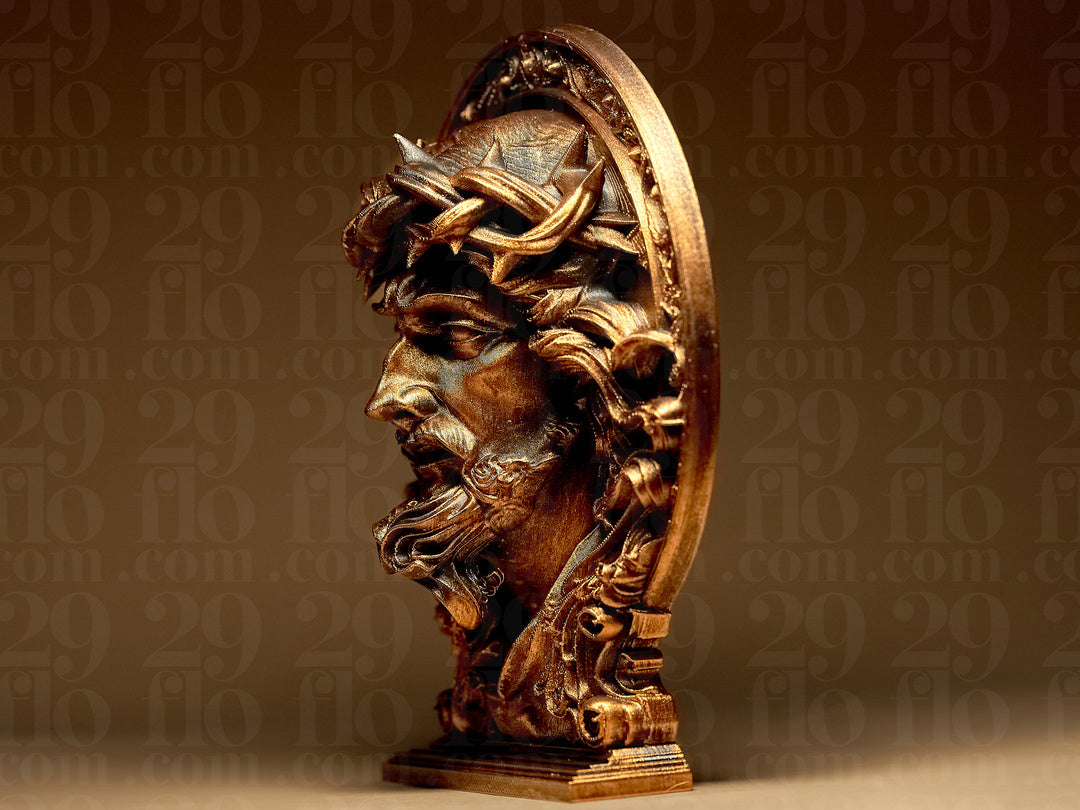 Jesus-Porträtrelief – Freistehende Christus-Skulptur FehnFactory