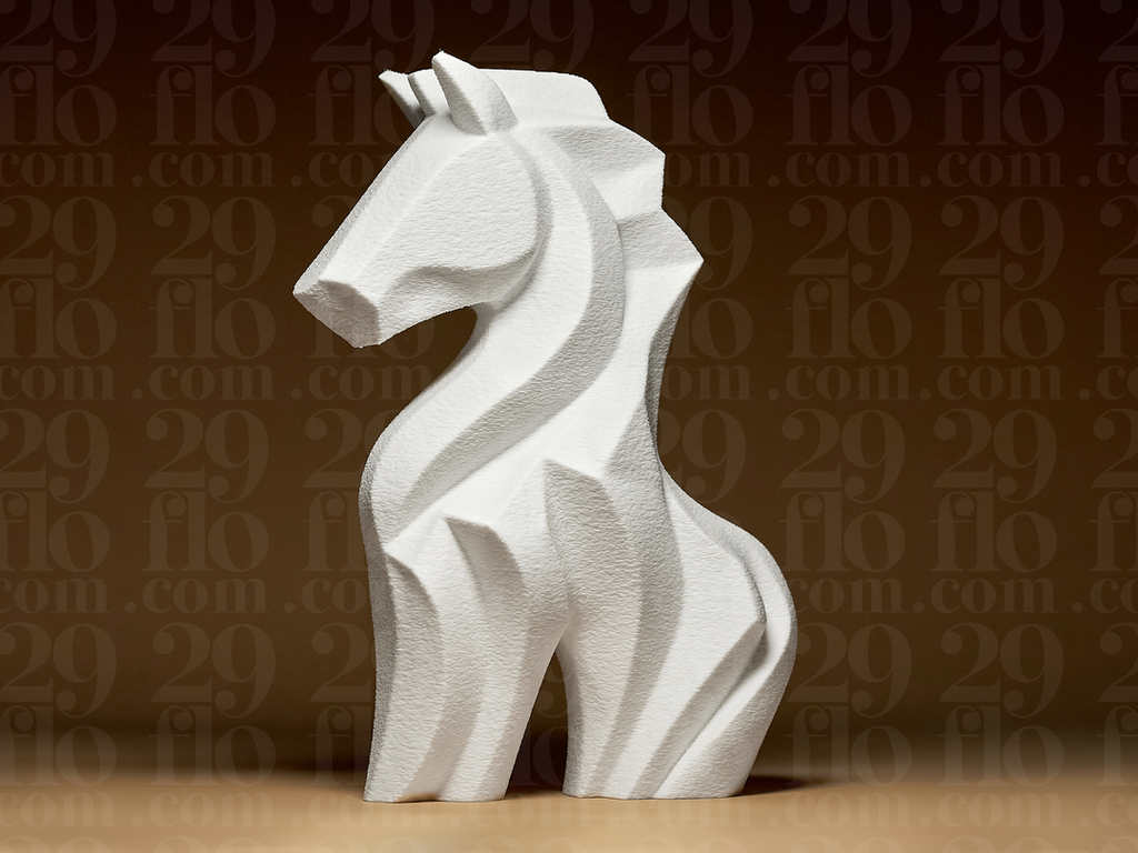 Moderne Ponyfigur – Geometrische Pferde-Skulptur FehnFactory