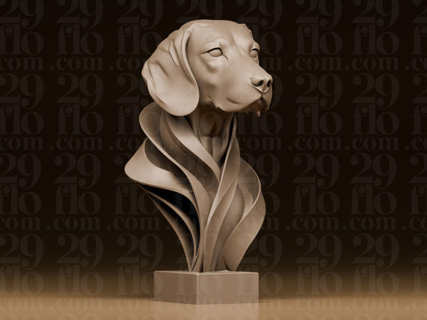 5 moderne Hundebüsten – Bulldogge, Beagle, Australian Shepherd, Chihuahua & Golden Retriever FehnFactory
