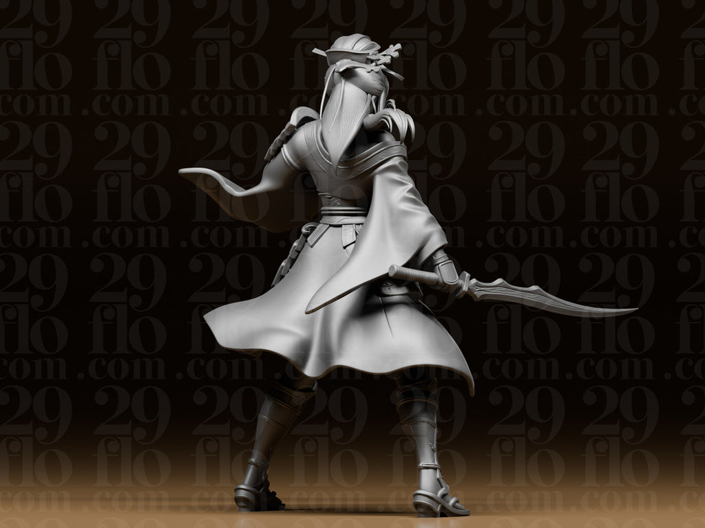 Geisha-Kriegerin mit zwei Schwertern – Fantasy-Figur FehnFactory
