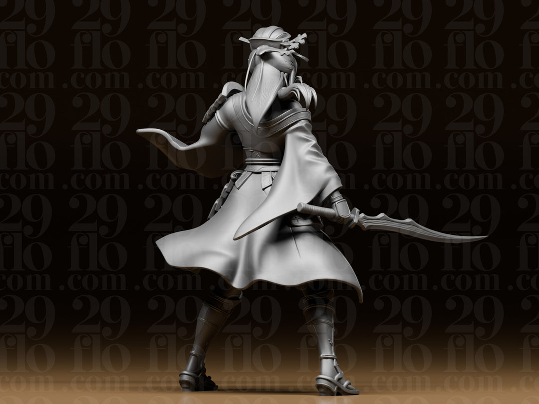 Geisha-Kriegerin mit zwei Schwertern – Fantasy-Figur FehnFactory