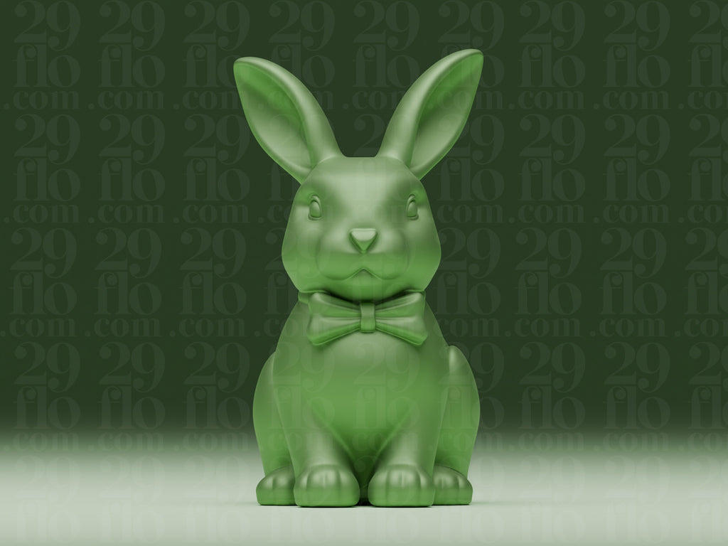 Hase mit Schleife – Sitzende Hasenfigur FehnFactory