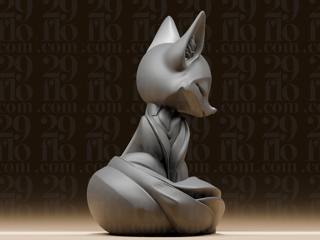 Schlafender Fuchs – freistehende Fuchs-Skulptur FehnFactory