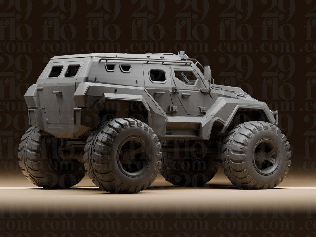 Gepanzerter Offroad-SUV – freistehendes Fahrzeugmodell FehnFactory