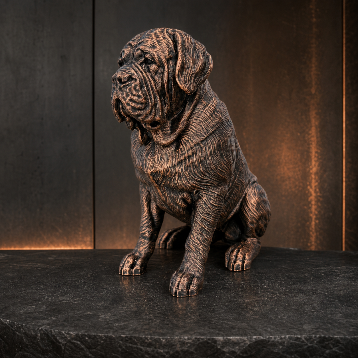 Mastiff – detailreiche sitzende Hundefigur | Geschenk für Molosser-Fans | Made in Germany Fehn-factory.de