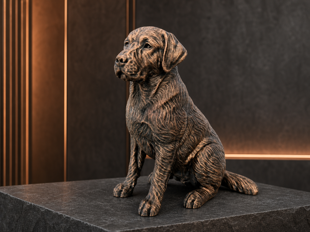 Labrador Retriever – detailreiche sitzende Hundefigur | Geschenk für Hundefans | Made in Germany Fehn-factory.de