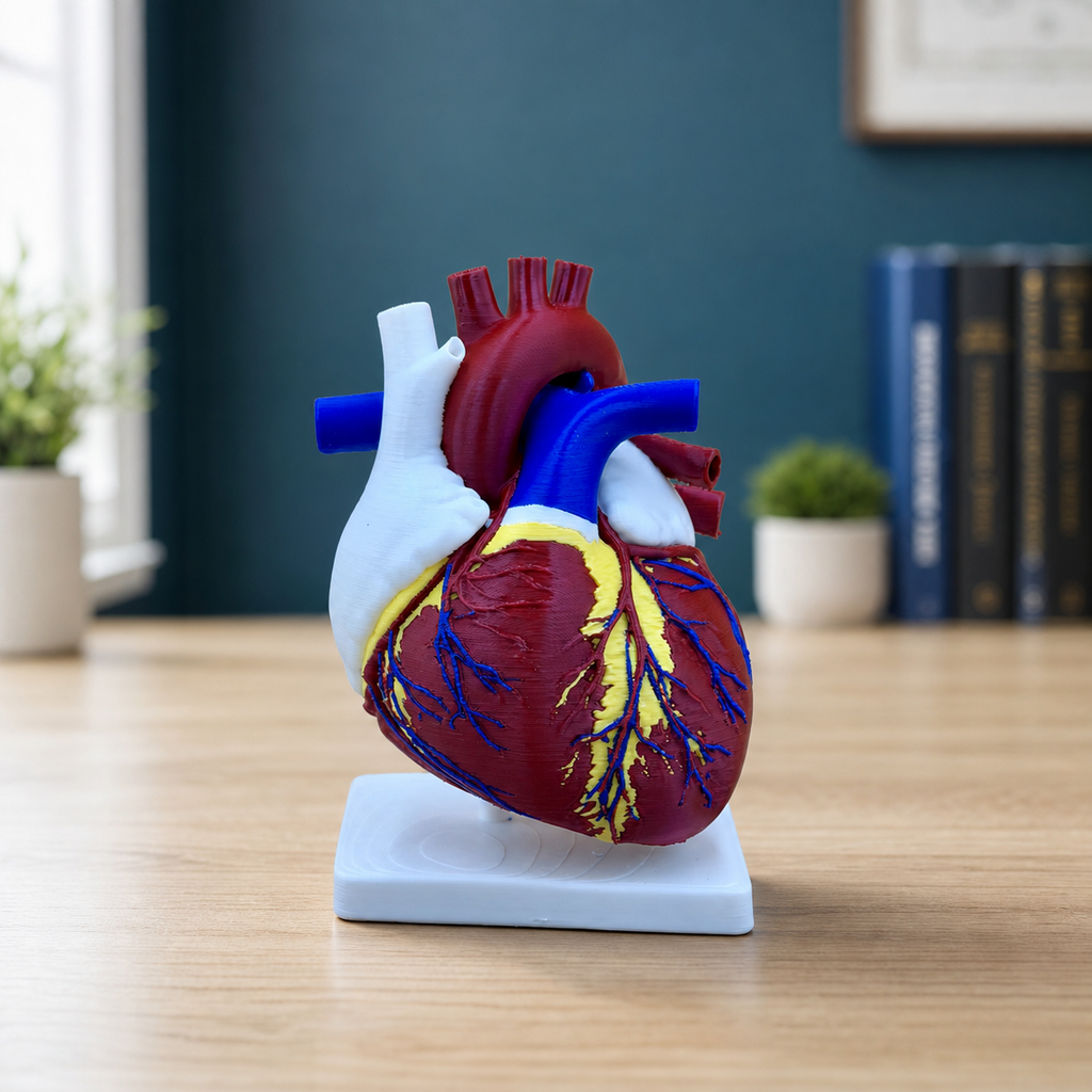 Heart of Life – anatomisches Herzmodell mit Standfuß FehnFactory