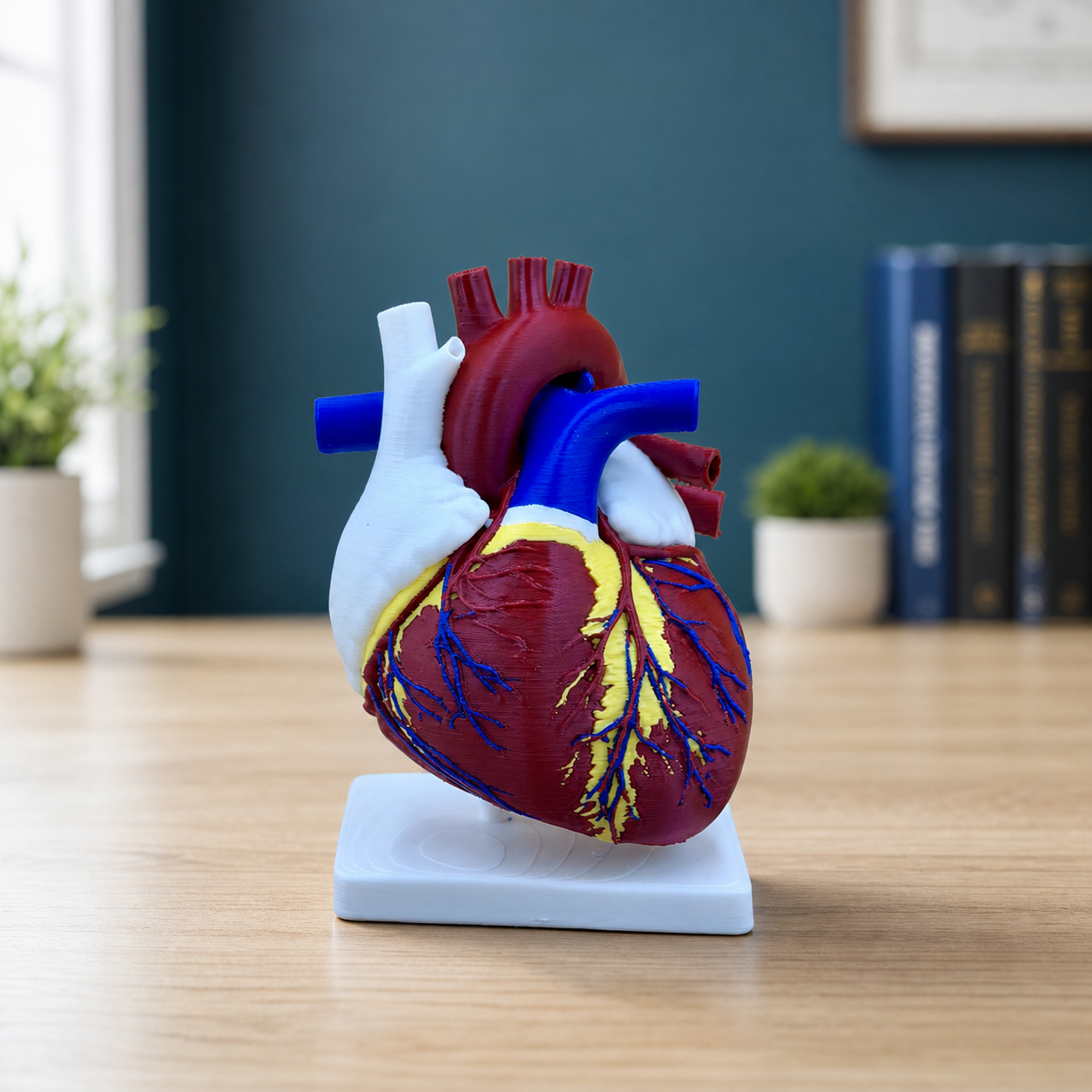 Heart of Life – anatomisches Herzmodell mit Standfuß FehnFactory