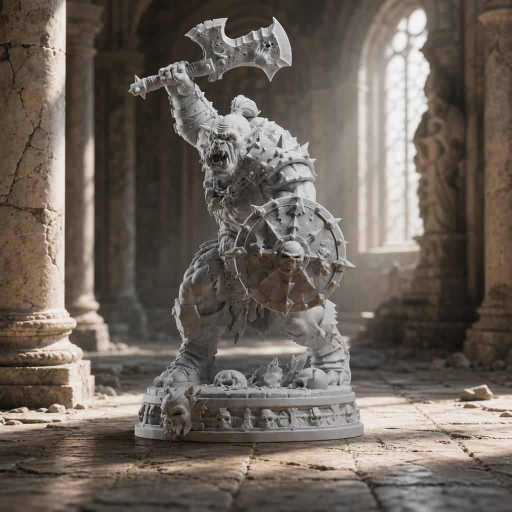 Ork Berserker – Dark-Fantasy-Kriegerskulptur FehnFactory