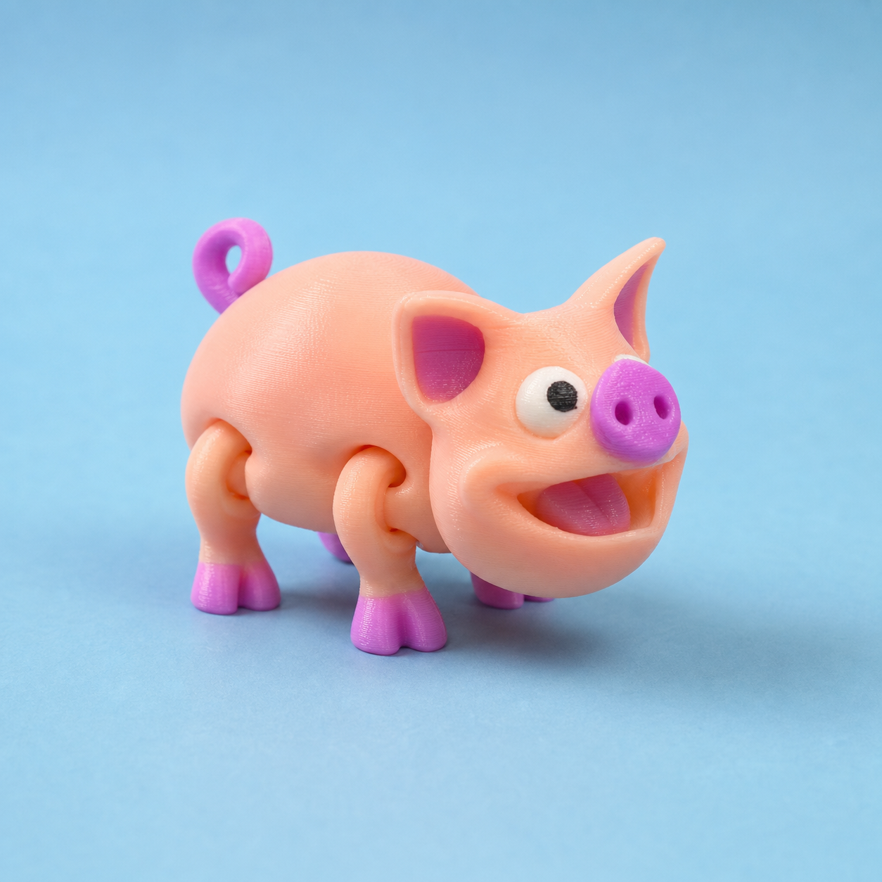 Flexi Mini-Schwein – bewegliche Figur, 4,4 cm FehnFactory