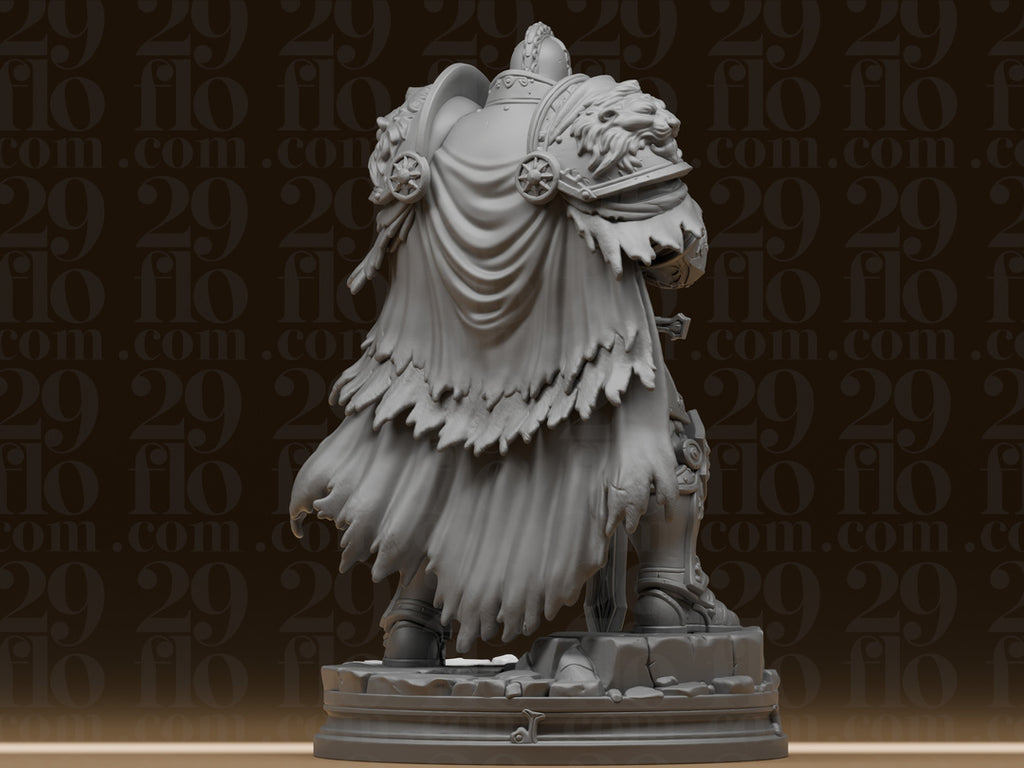 Löwenritter mit Großschwert – Fantasy-Skulptur FehnFactory