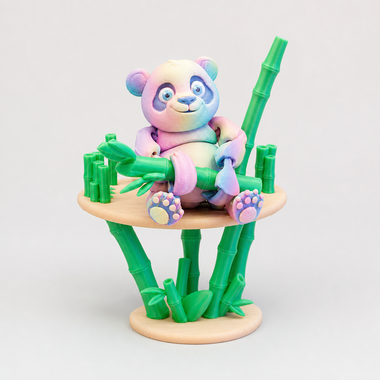 Flexi Panda mit Bambus-Display – bewegliche Tierfigur, 21,4 cm FehnFactory