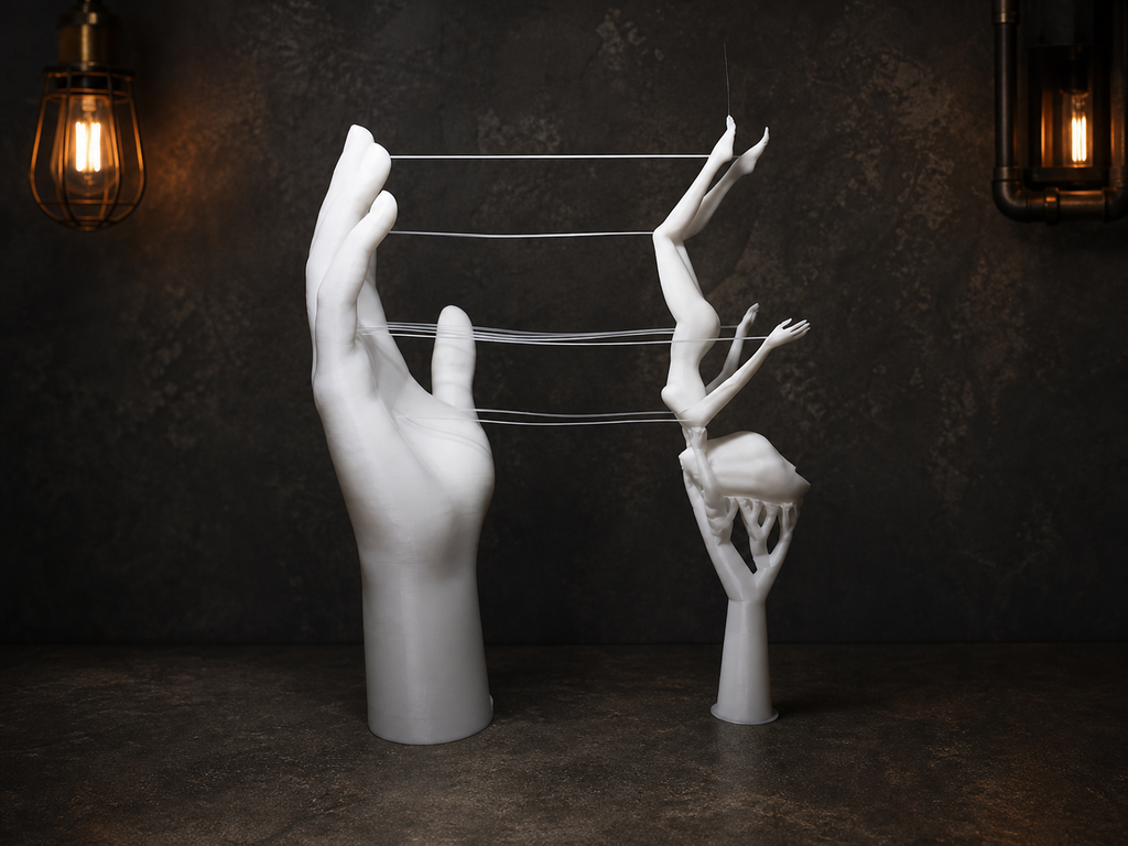 Overtaken – Schwebende String-Art-Skulptur FehnFactory