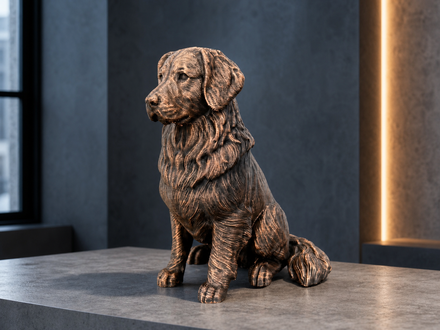 Golden Retriever – detailreiche sitzende Hundefigur | Geschenk für Hundefans | Made in Germany Fehn-factory.de