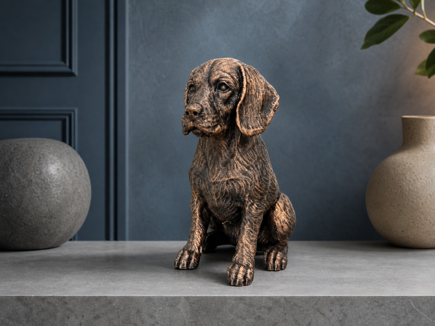 Beagle – detailreiche sitzende Hundefigur | Geschenk für Hundefans | Made in Germany Fehn-factory.de