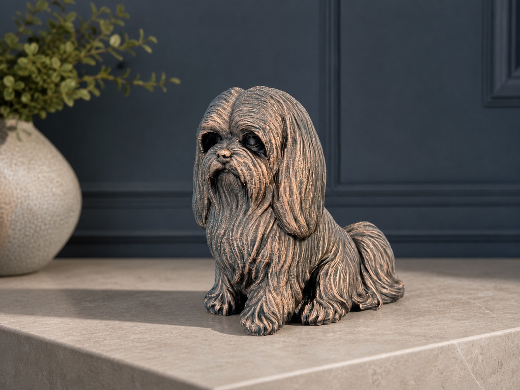 Malteser – detailreiche sitzende Hundefigur | Geschenk für Malteser-Fans | Made in Germany Fehn-factory.de