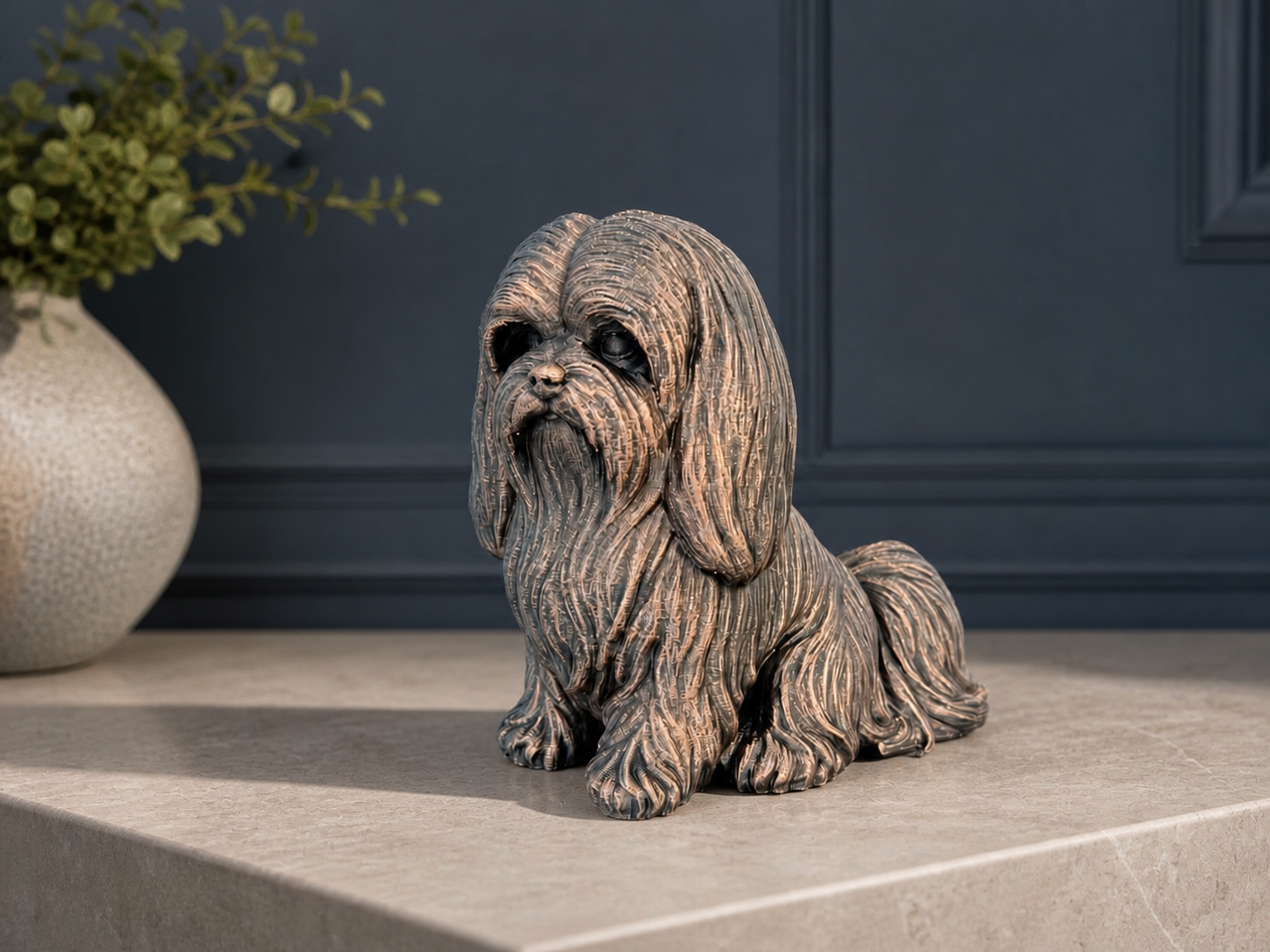 Malteser – detailreiche sitzende Hundefigur | Geschenk für Malteser-Fans | Made in Germany Fehn-factory.de