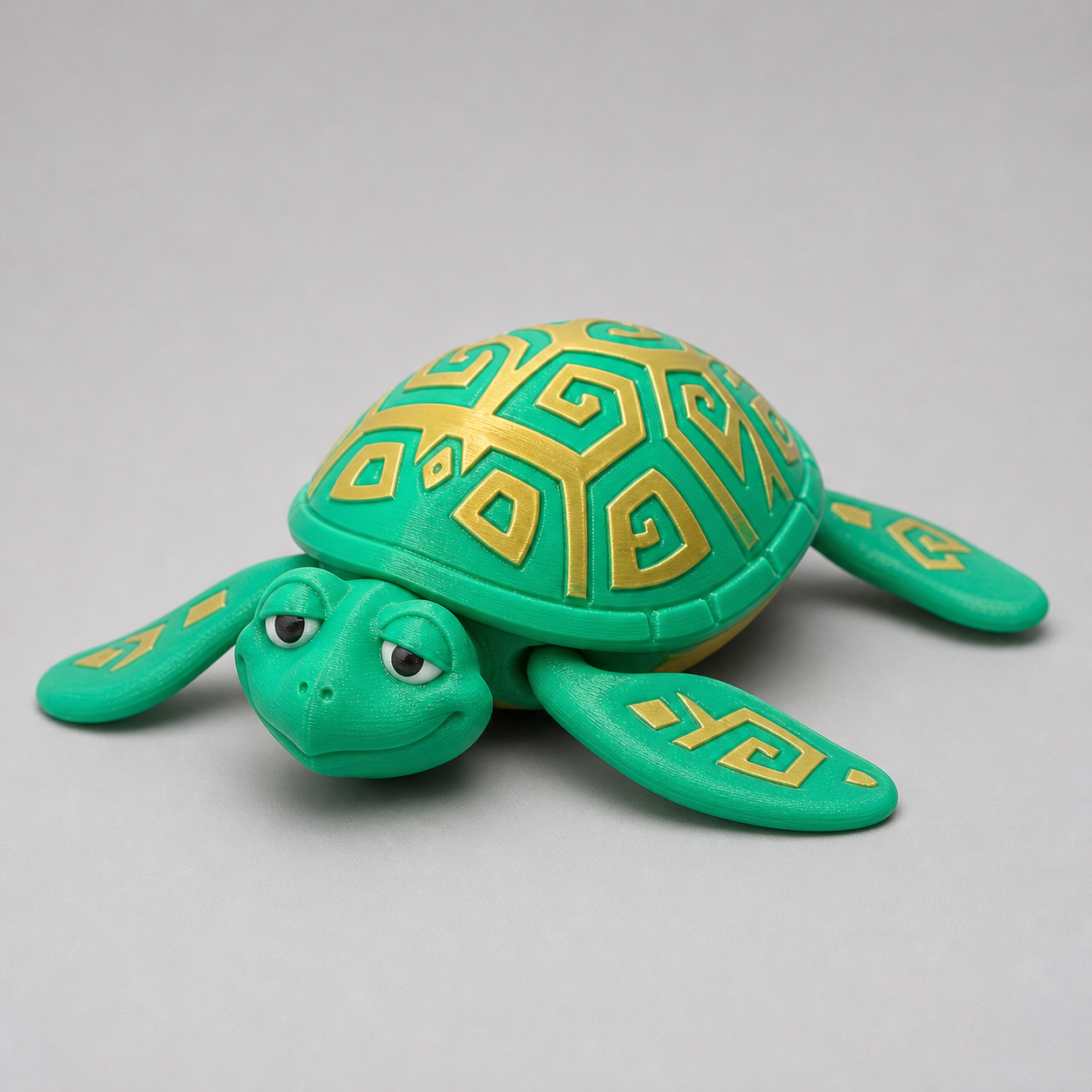 Tattooed Turtle – bewegliche mehrfarbige Schildkrötenfigur, 20,3 cm FehnFactory