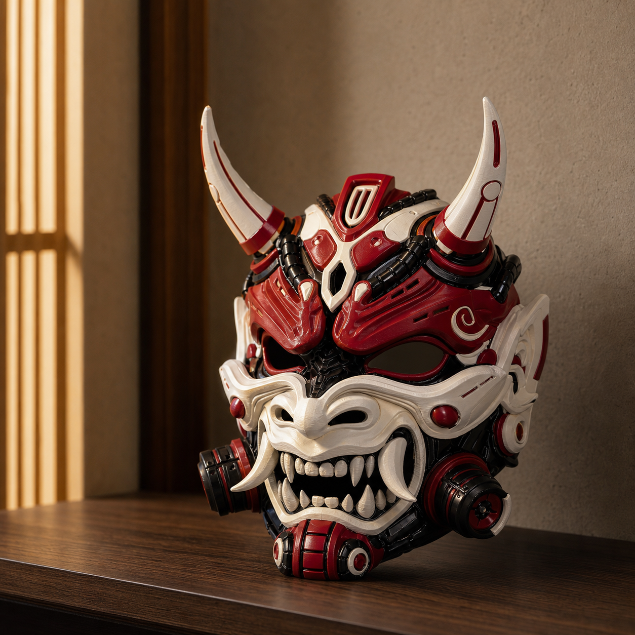 Tetsu Oni â€“ tragbare Cyber-Oni-Cosplaymaske FehnFactory