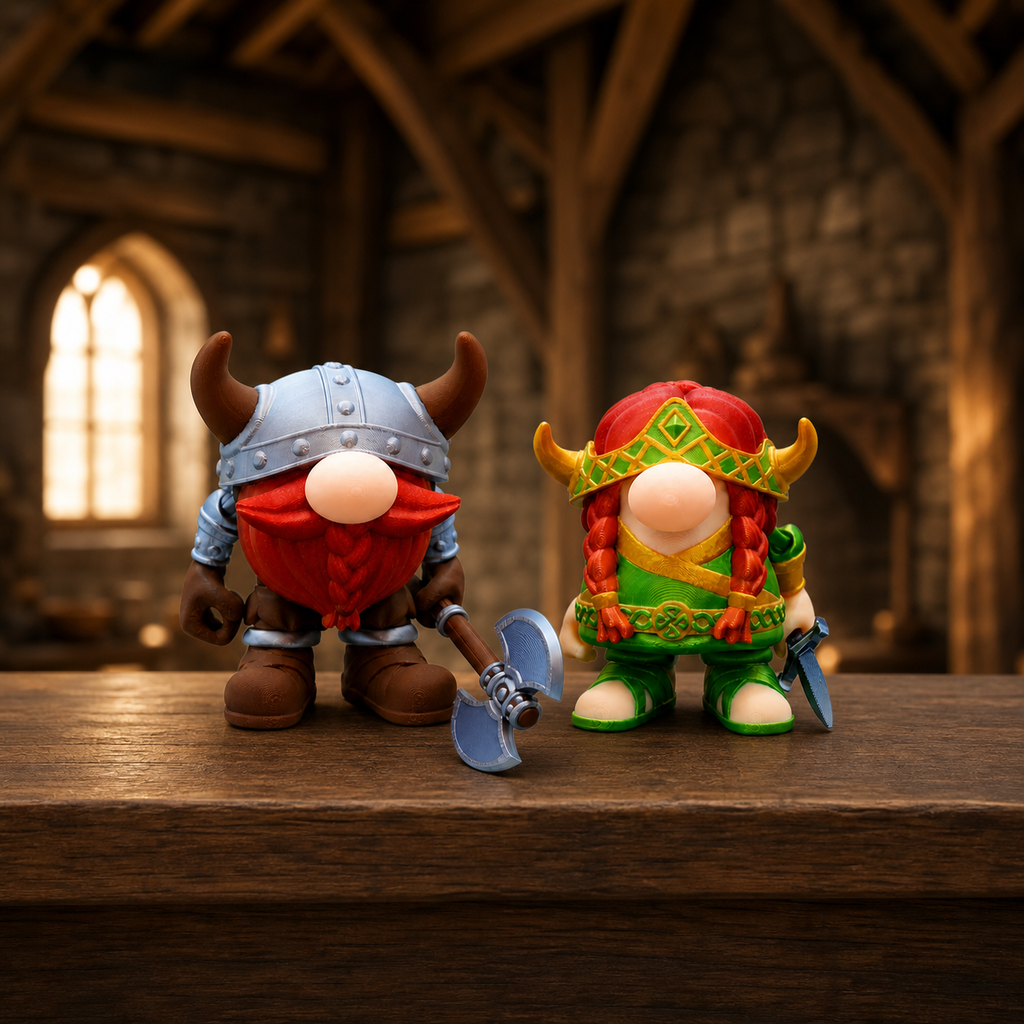 Flexi Factory Wikinger-Gnome – Wikinger, Prinzessin oder Paar FehnFactory
