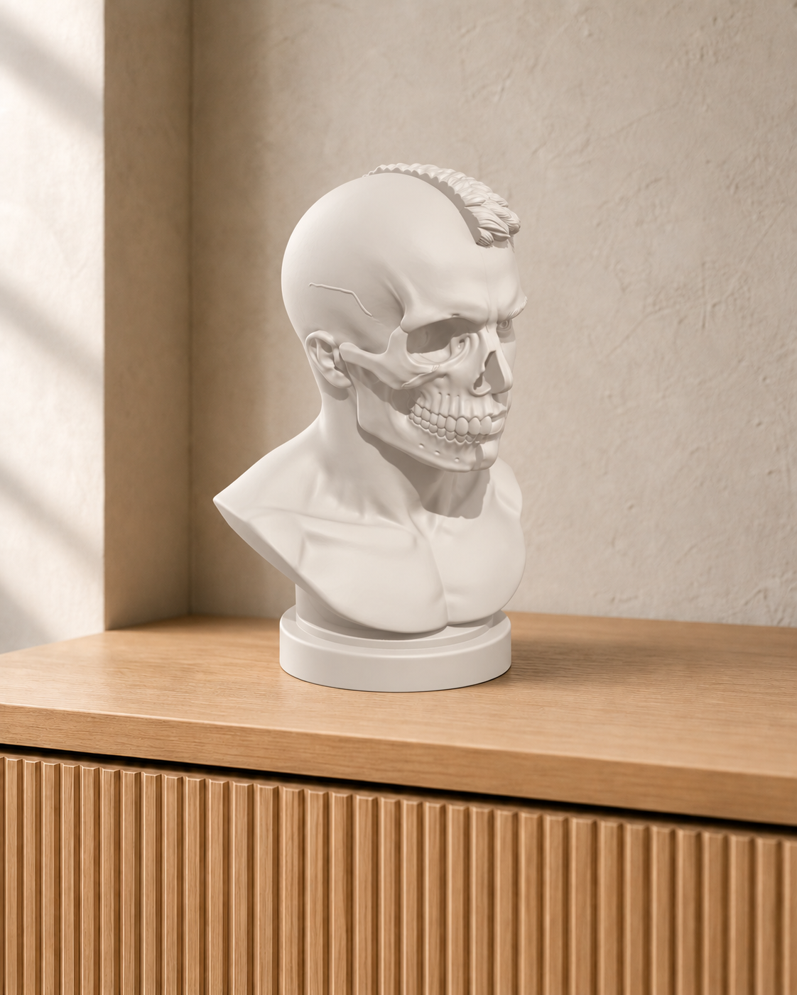 Totenkopf-Büste Mann – 04_weiss print