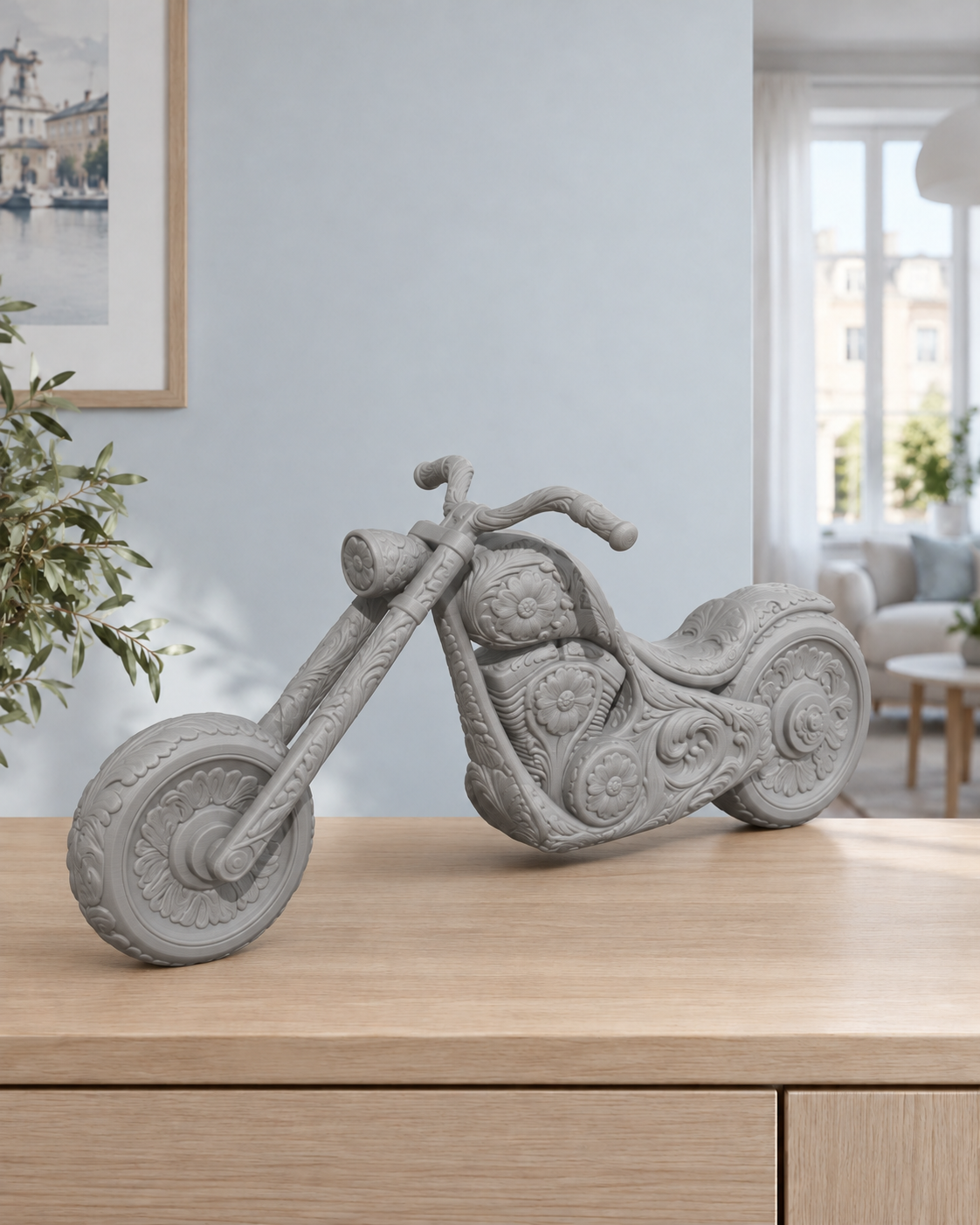 Chopper-Motorrad – 05 grau