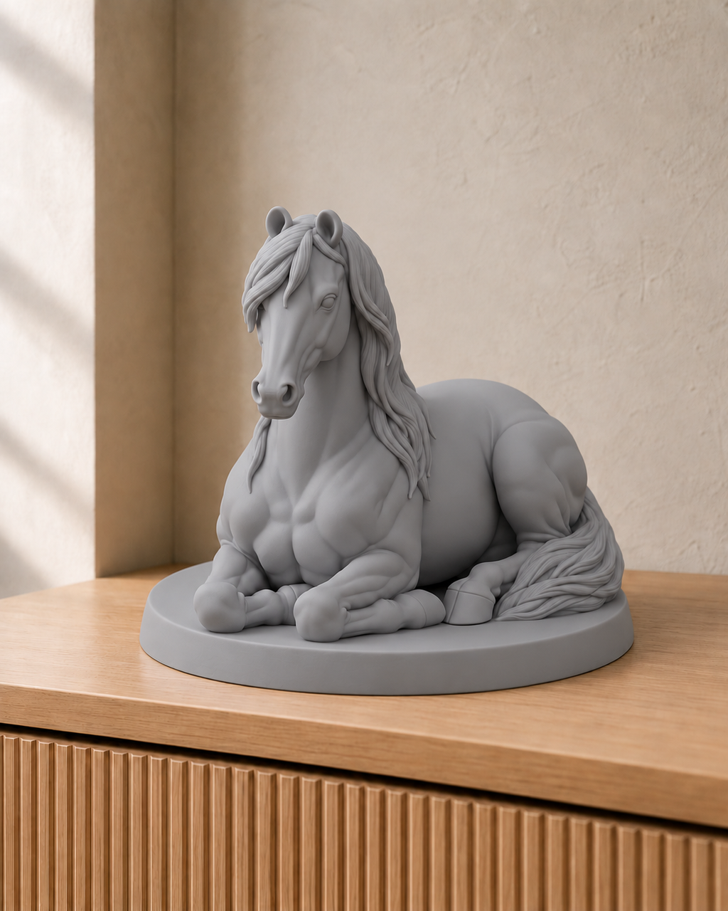 Araber liegend – Pferdefigur – 05 grau