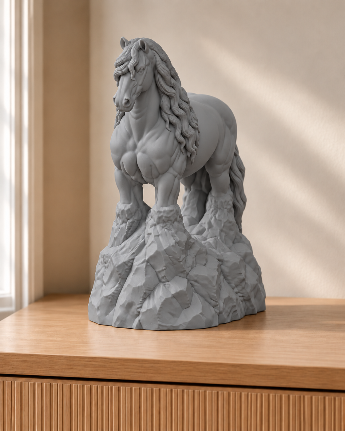 Friese stehend – Pferdefigur – 05 grau