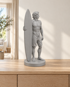 Surfer mit Brett – 05 grau