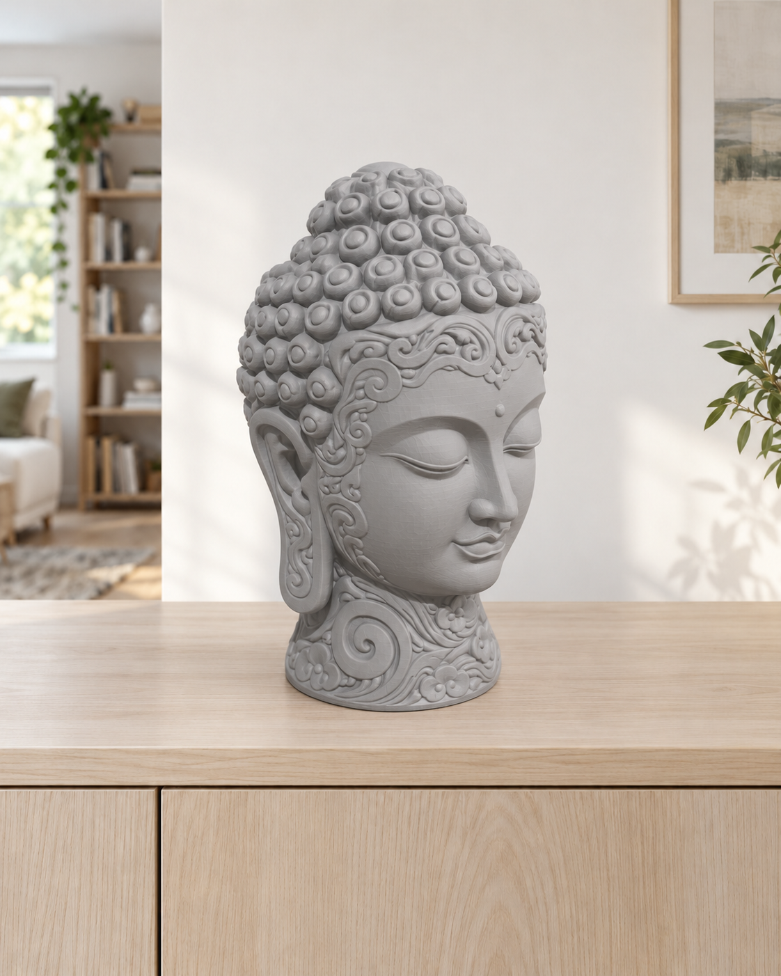 Buddha-Kopf – 05 grau