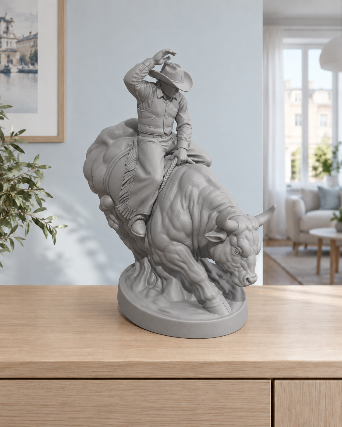 Rodeo-Bullenreiter - 05-grau