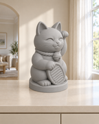 Glückskatze Maneki-neko – 05-grau