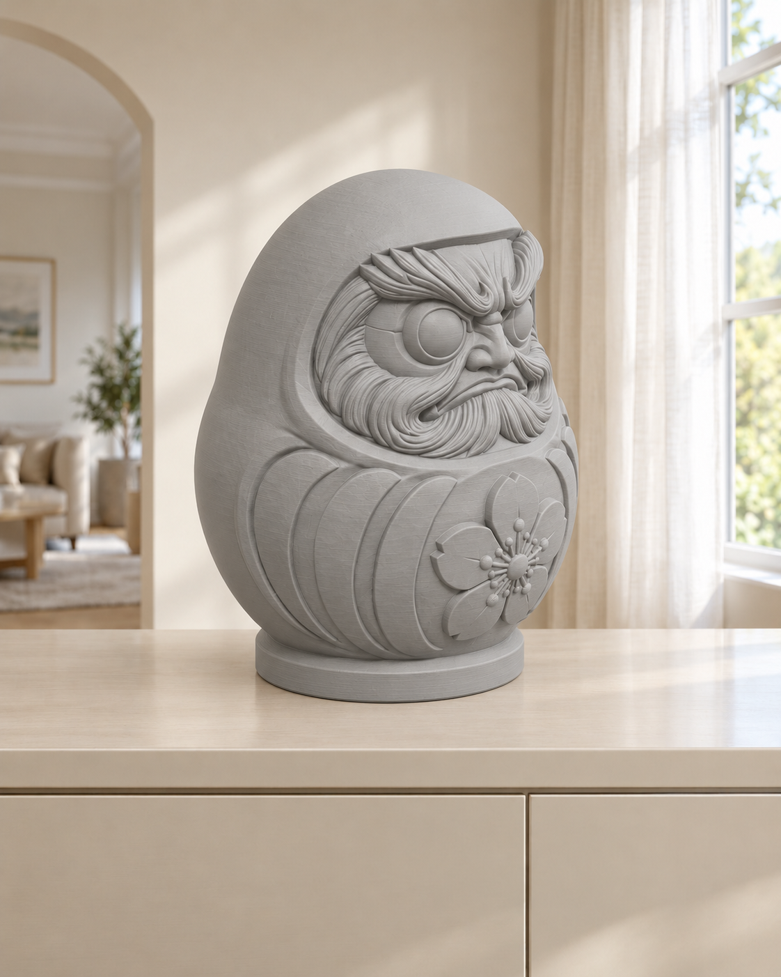 Daruma – Grau – gedruckt